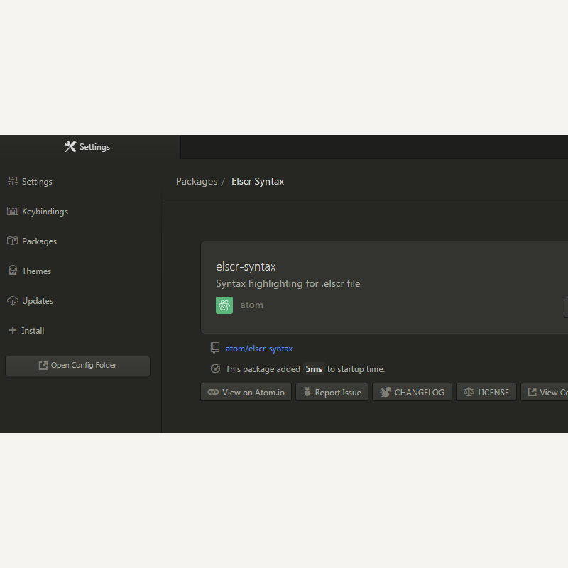 Atom Syntax Highlight Package