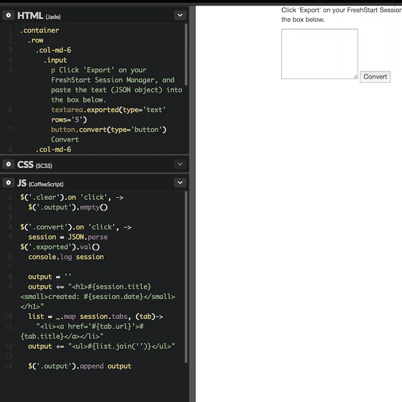 FreshStart Export Viewer