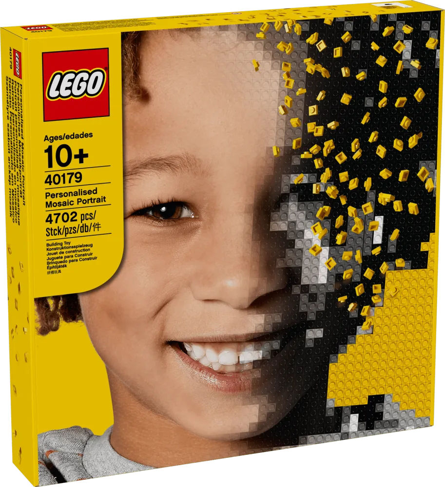 LEGO Mosaic Maker box, a 4,702-piece personalised mosaic portrait set